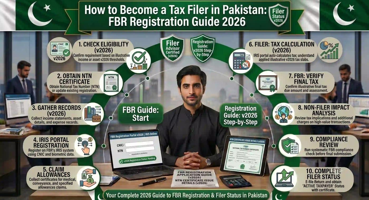 How to Become a Tax Filer in Pakistan FBR Registration Guide 2026