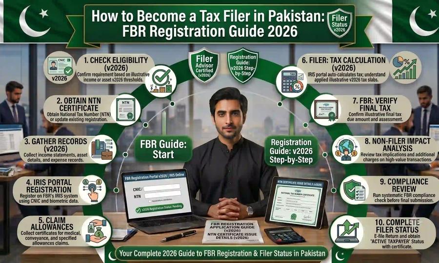 How to Become a Tax Filer in Pakistan FBR Registration Guide 2026