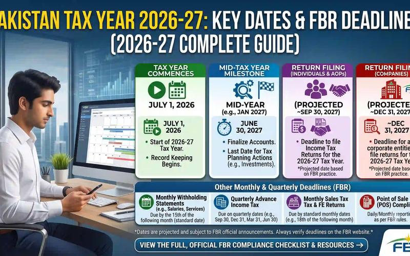 Pakistan Tax Year 2026-27 Key Dates & FBR Deadlines