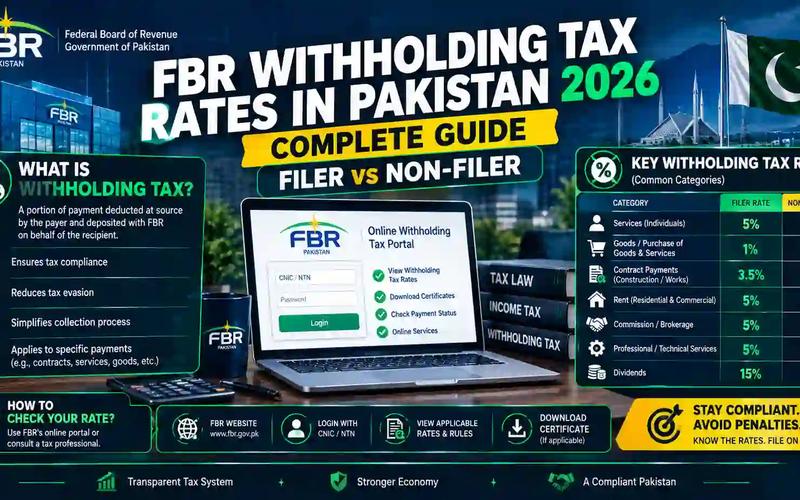 FBR Withholding Tax Rates in Pakistan 2026 Complete Guide (Filer vs Non-Filer)