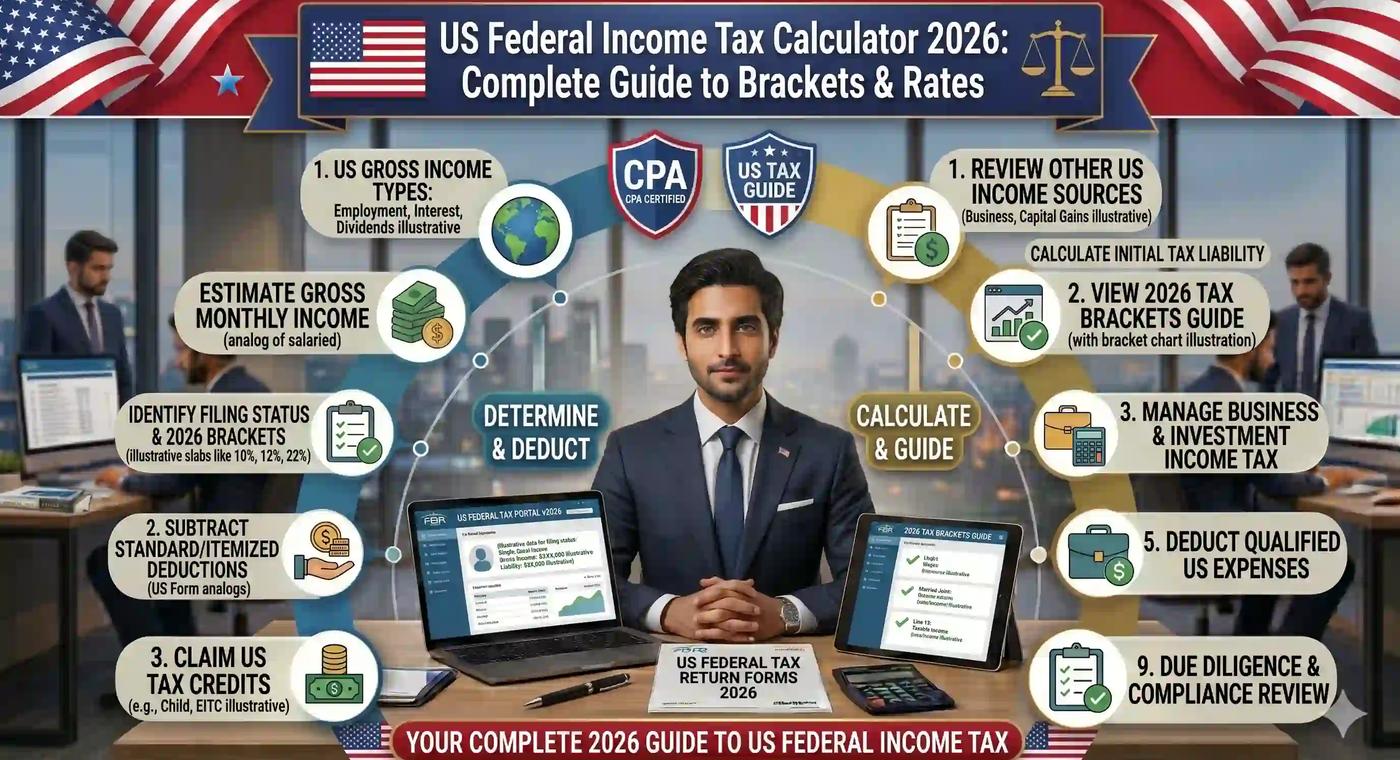 US Federal Income Tax Calculator 2026 Brackets & Rates