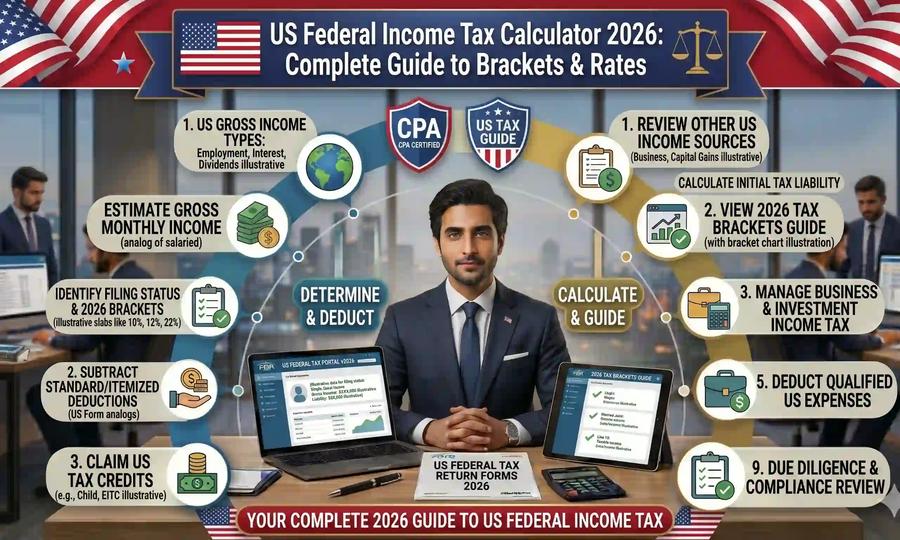 US Federal Income Tax Calculator 2026 Brackets & Rates