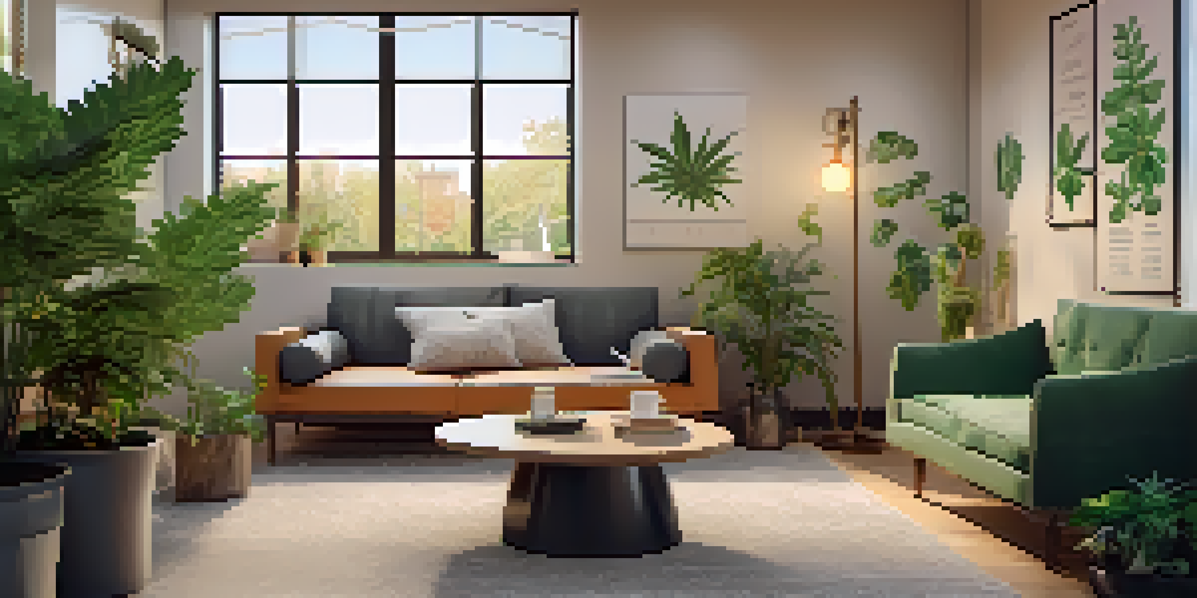 A cozy room with comfortable seating, soft lighting, and educational materials about marijuana use, creating a welcoming atmosphere for harm reduction.