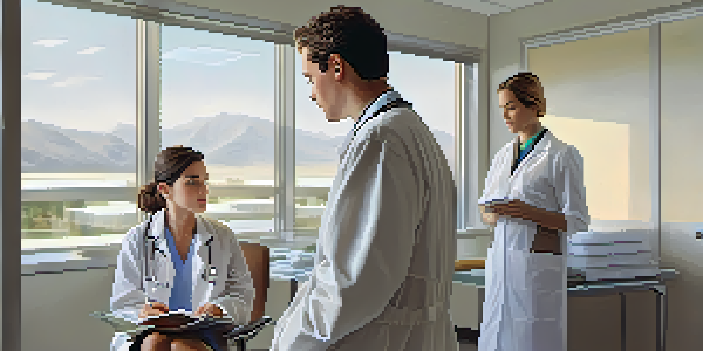 A doctor discussing epilepsy treatment with a patient in a bright medical office.