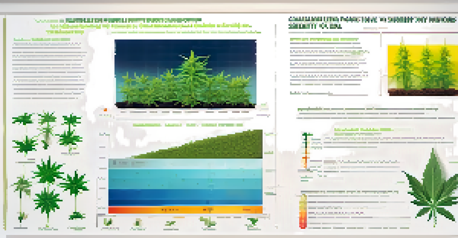 An infographic showing ideal humidity levels for cannabis growth stages with colorful charts and illustrations.