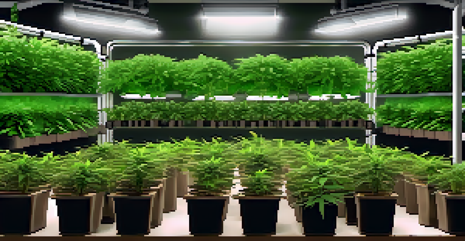 Organized indoor marijuana growing setup with soil, coco coir, and hydroponic systems, displaying healthy plants in each medium.