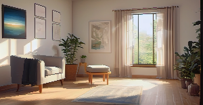 A peaceful therapy room with natural light, a comfortable armchair, and calming artwork.