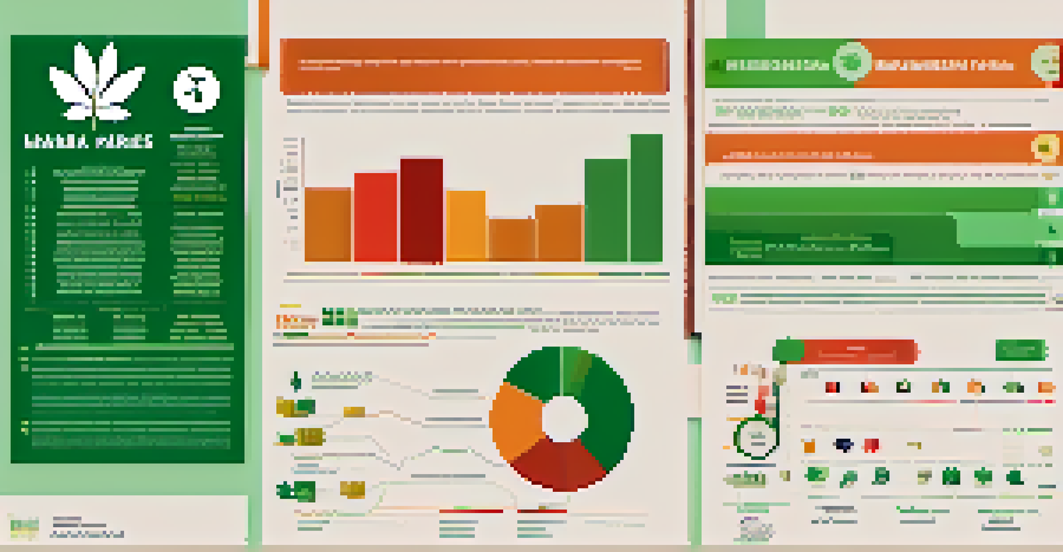 An infographic showing different marijuana taxation models with charts and state icons.