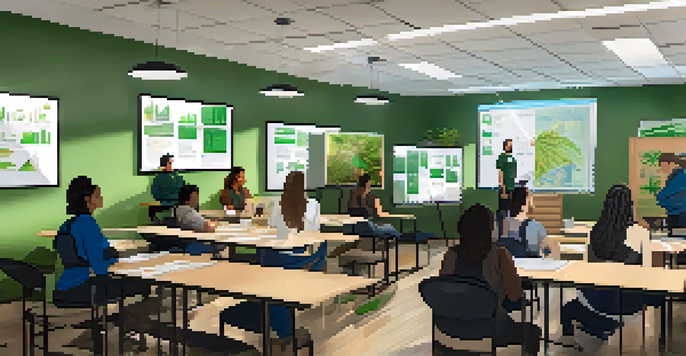 A diverse group of people in a well-lit training room practicing marijuana-related emergency response techniques with visual aids on the walls.