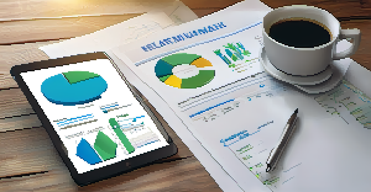 A close-up of a health impact assessment report on a table, featuring graphs and charts related to community health metrics.