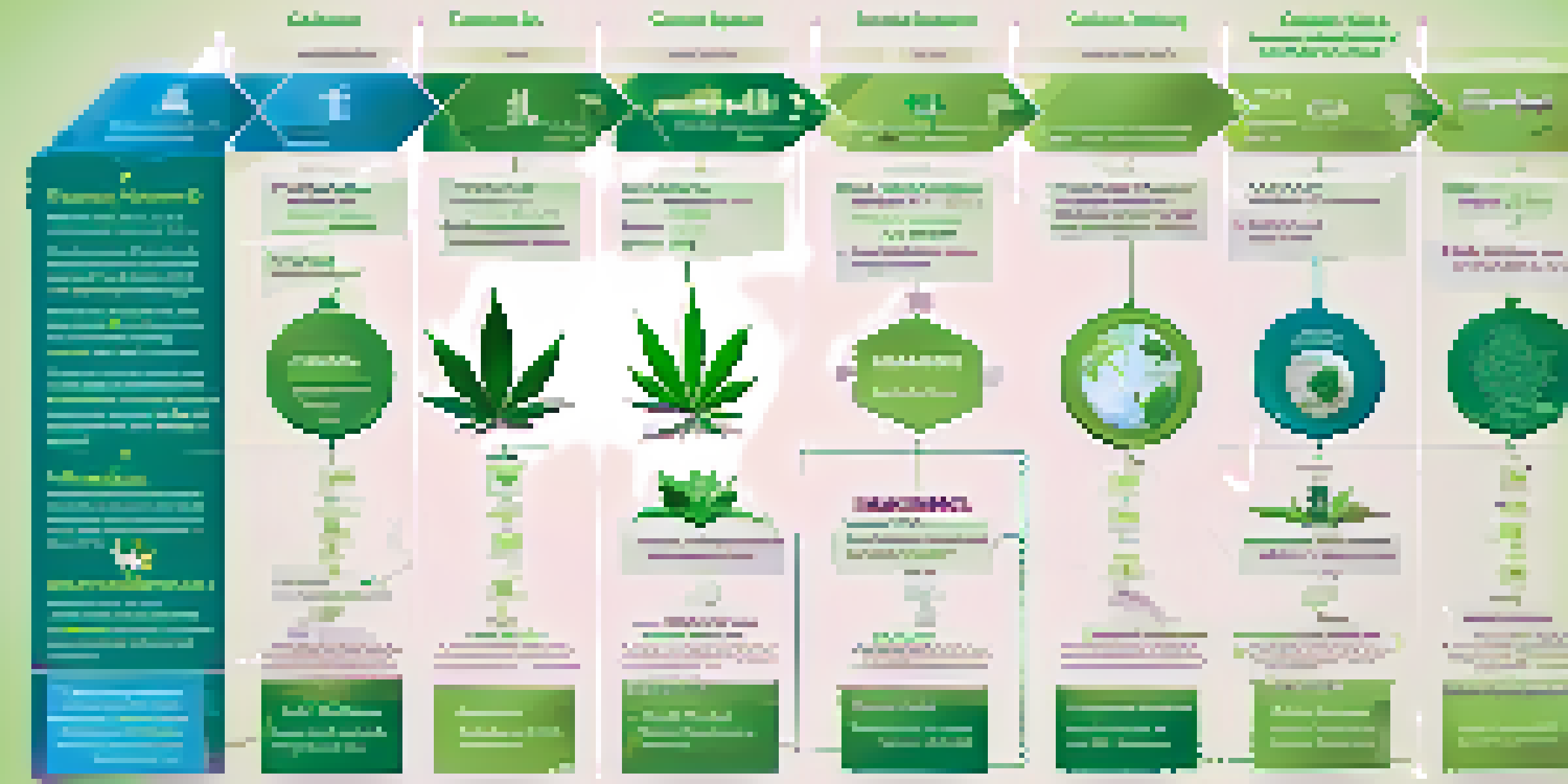 An infographic showing the evolution of cannabis advertising regulations with icons and a timeline in a professional color scheme.