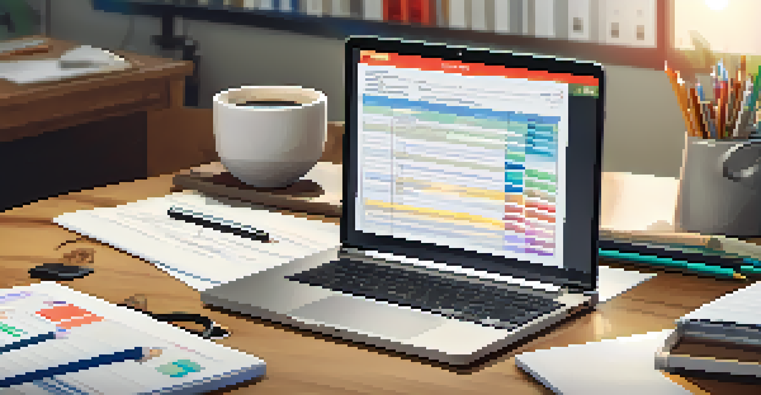 Close-up of an organized desk with a laptop, compliance checklist, and neatly arranged documents, creating a productive workspace.