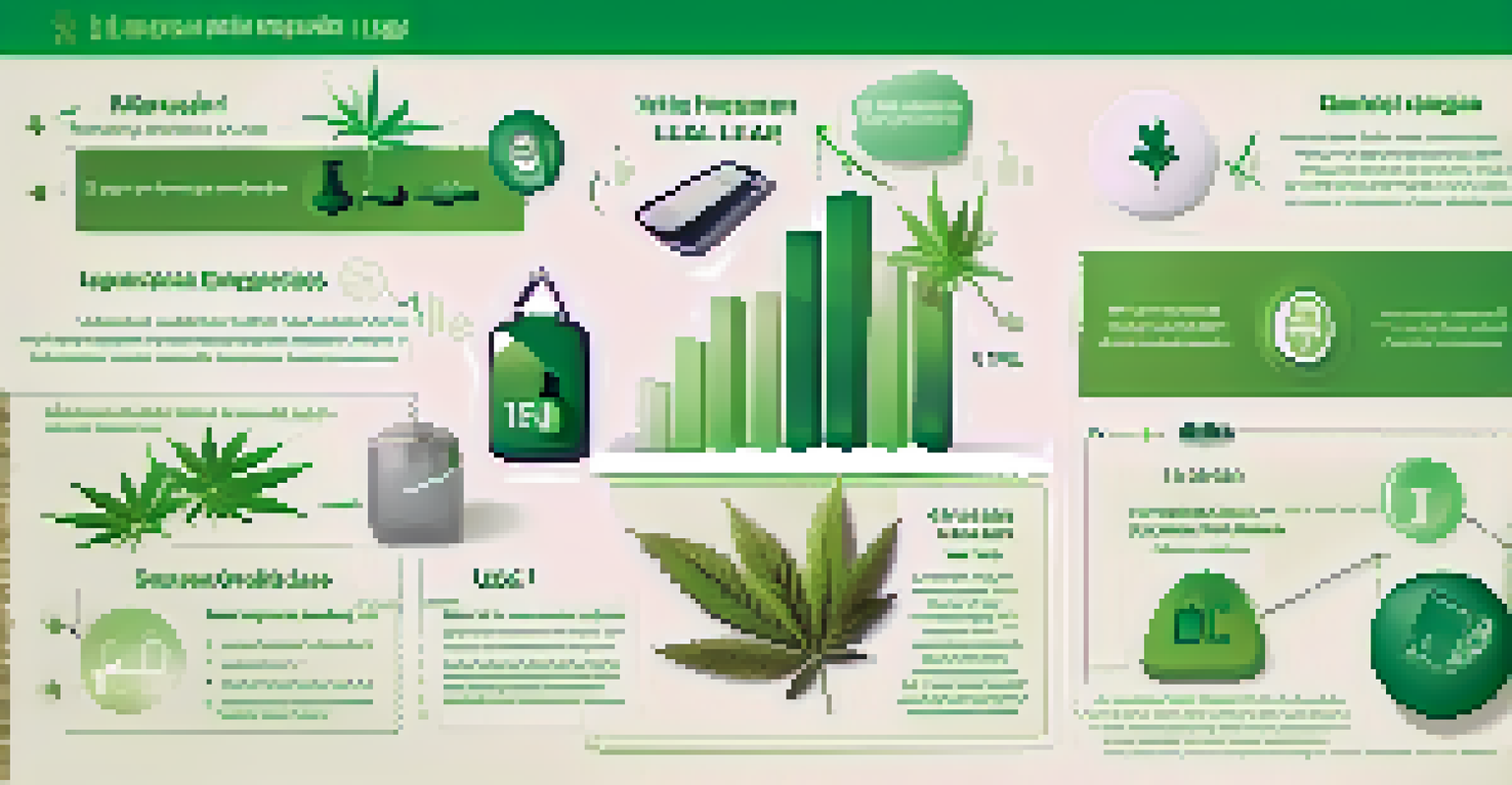 An infographic illustrating the legal implications of marijuana use during emergencies, featuring icons and a green gradient background.