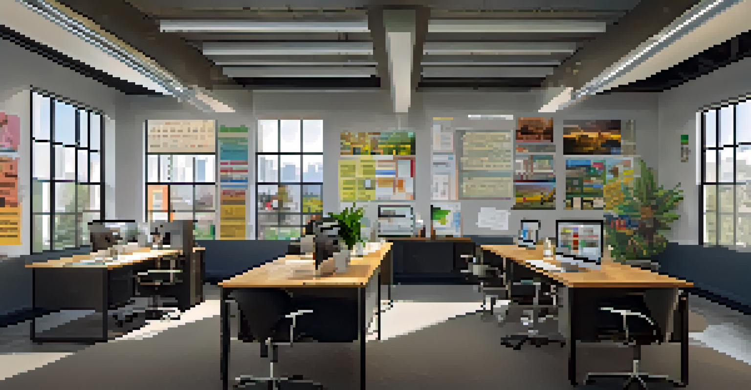 An indoor workspace filled with natural light, showcasing a collaborative environment for promoting social equity in the marijuana industry.