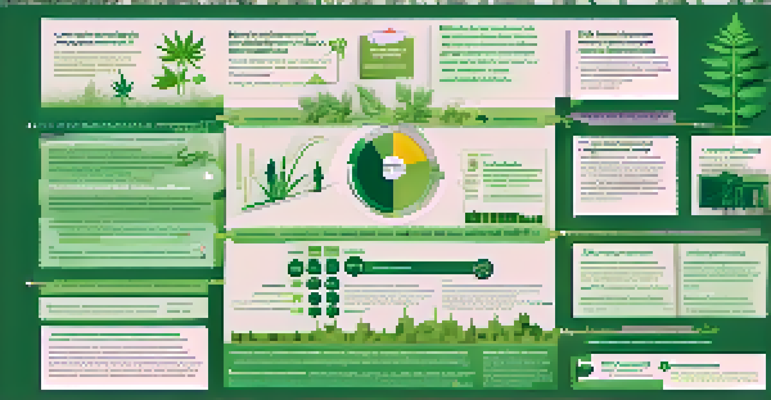 An infographic showing the evolution of marijuana perception, with icons and statistics on a green gradient background.