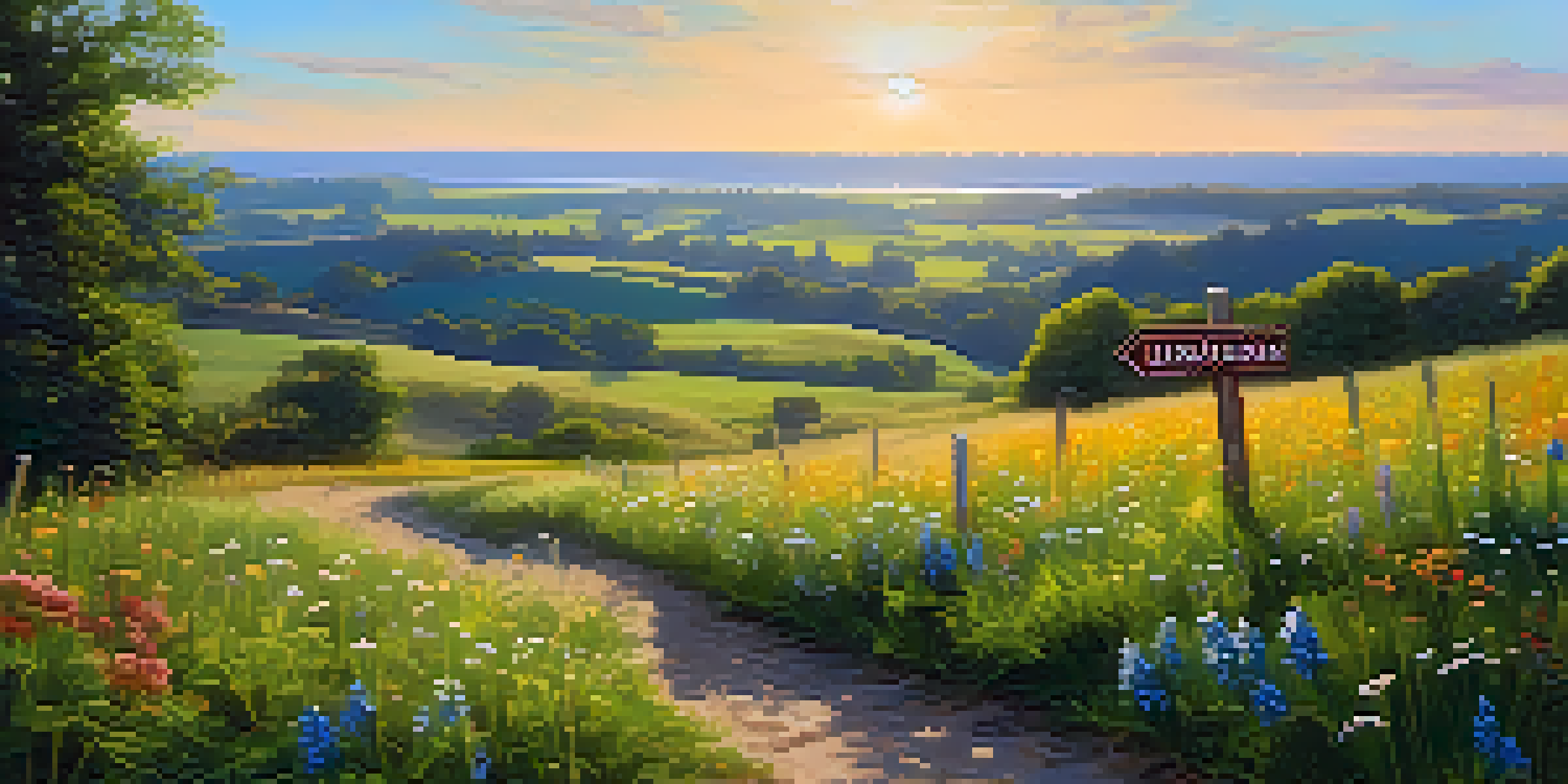 A picturesque green field with a wooden signpost labeled 'Legalization', surrounded by colorful wildflowers and under a clear blue sky.