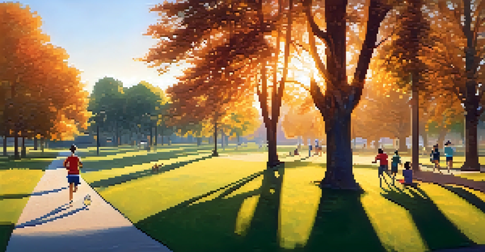 A diverse group of friends engaging in outdoor activities in a sunny park.