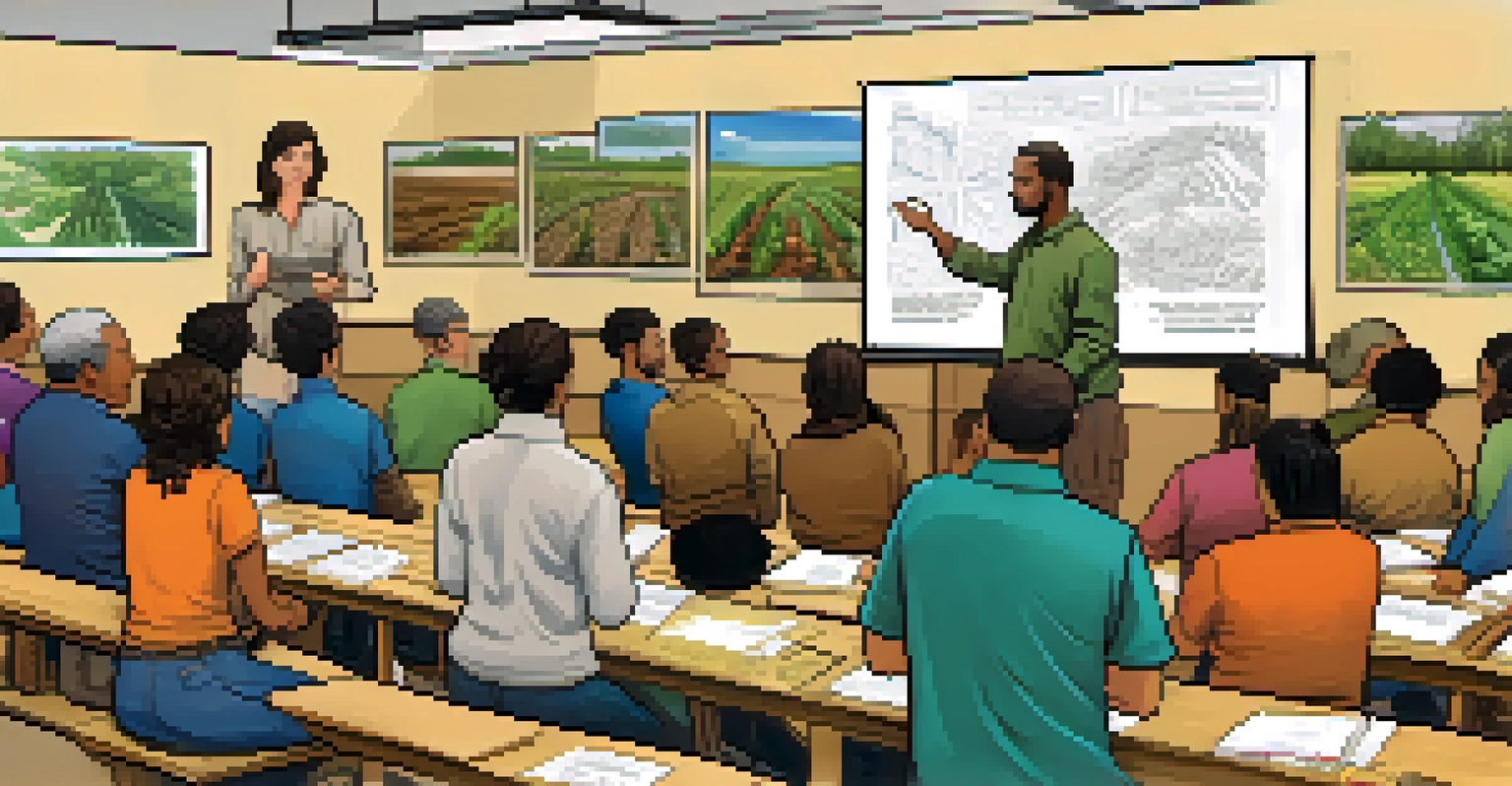 A workshop with local growers learning about sustainable marijuana cultivation practices and regulations.