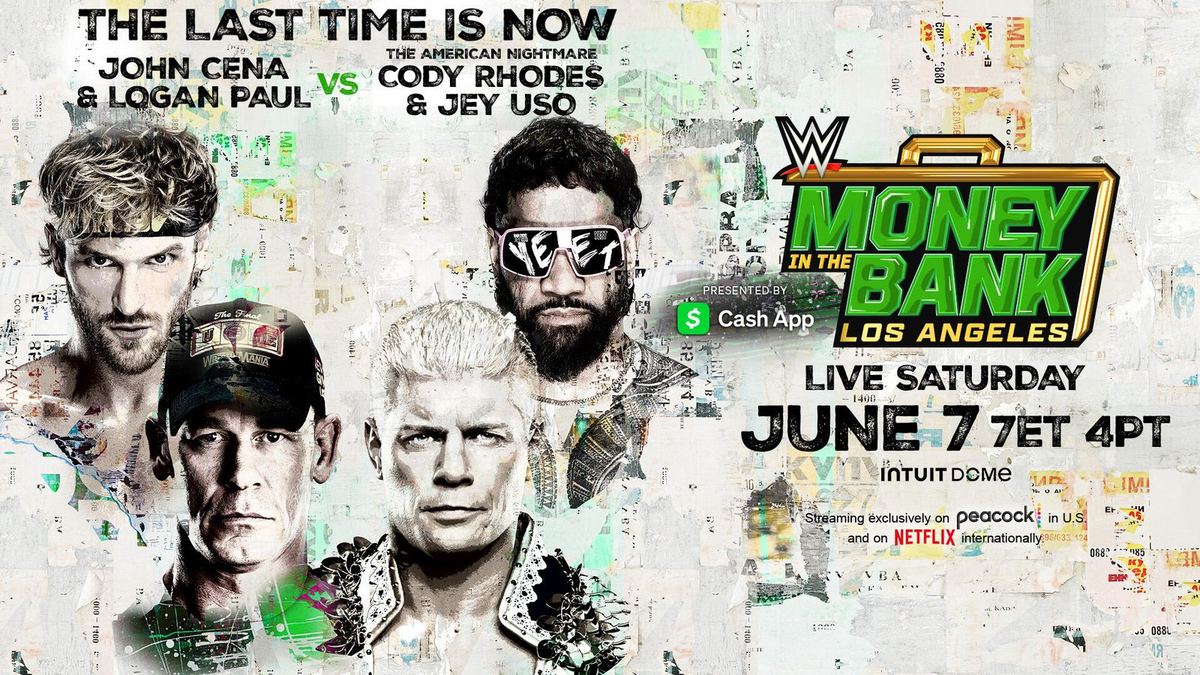 John Cena and Logan Paul vs Cody Rhodes and Jey Uso Graphic by WWE
