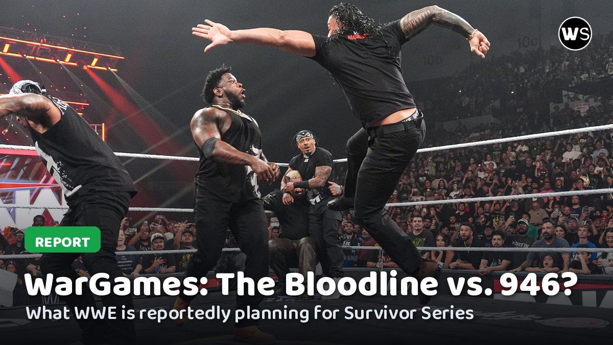 Roman Reigns flying at 946 on Raw, with The Usos in the ring