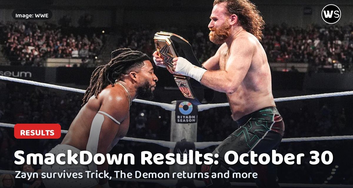 Sami Zayn swings the WWE Championship at Trick Williams on SmackDown on October 30, 2026