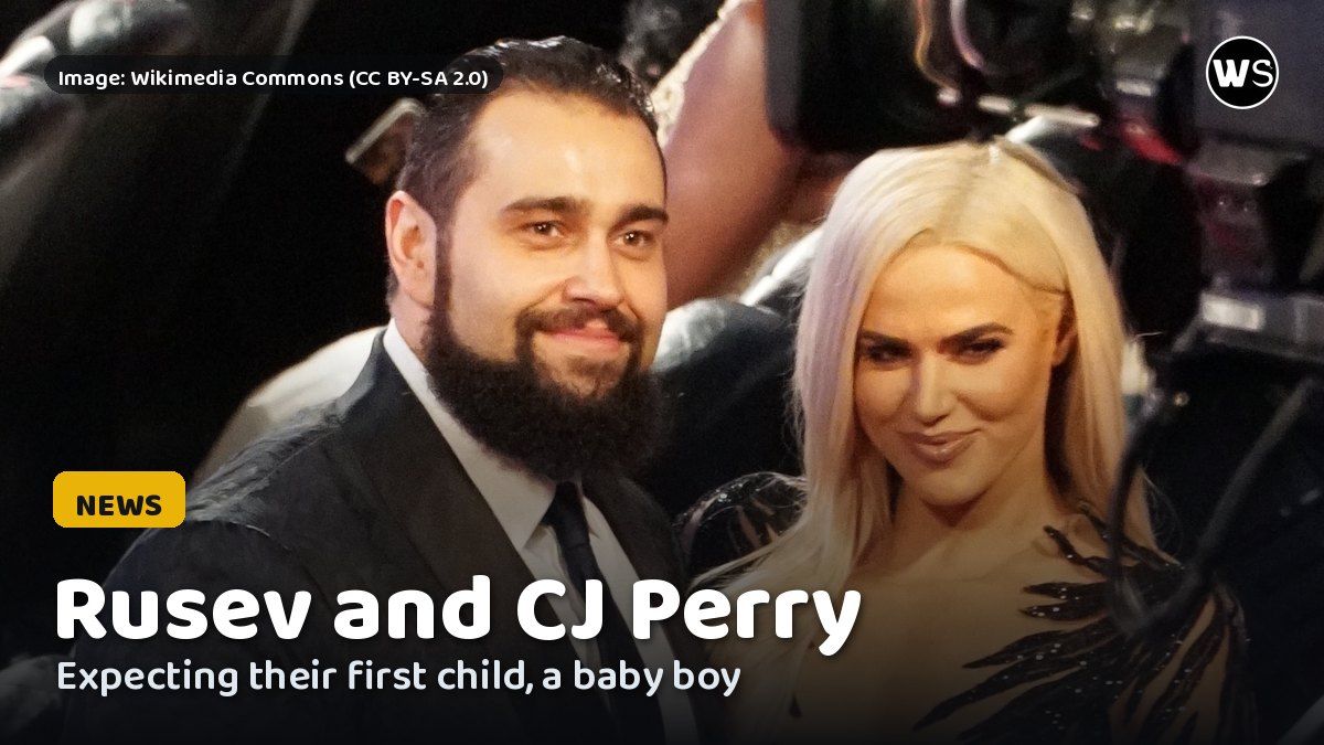 Rusev and CJ Perry together at the 2018 WWE Hall of Fame