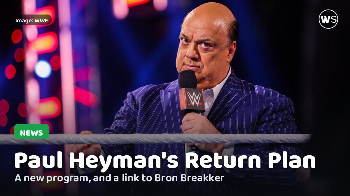 Paul Heyman in the ring with a WWE microphone