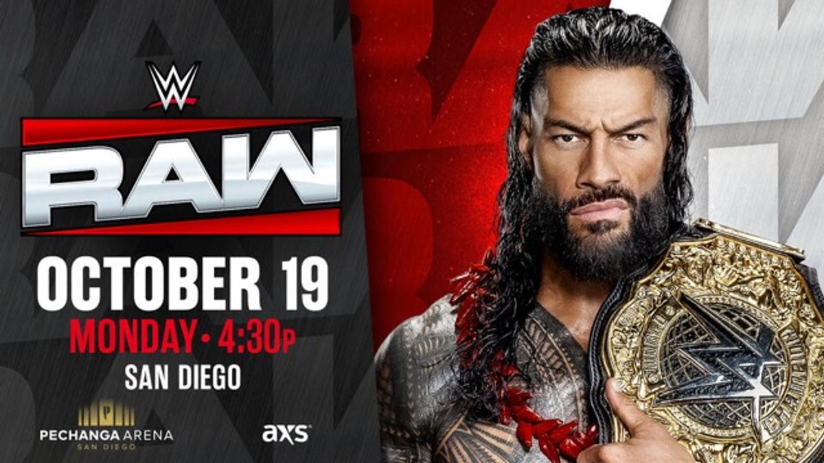 WWE Raw preview graphic for October 19, 2026 in San Diego