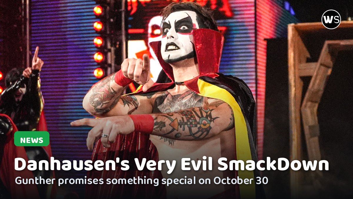 Danhausen making his entrance in his cape and face paint