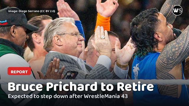 Bruce Prichard at ringside at a WWE event