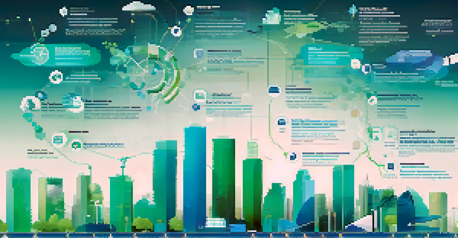 An infographic illustrating Florida's diverse tech ecosystem with icons for different industries on a blue and green gradient background.