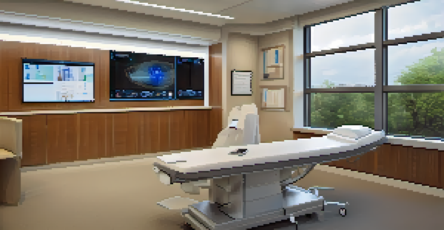 An advanced telemedicine consultation room with modern technology and a welcoming atmosphere.