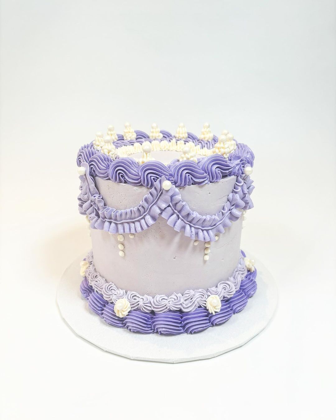 Lavender Ruffled Cake