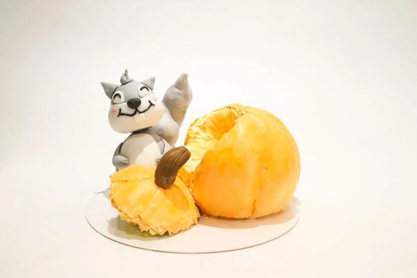 Autumn Squirrel's Pumpkin