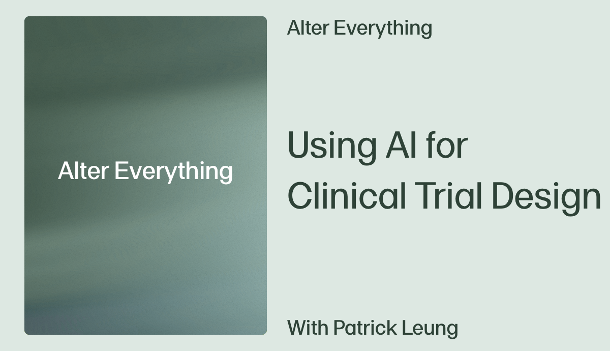 Using AI for Clinical Trial Design