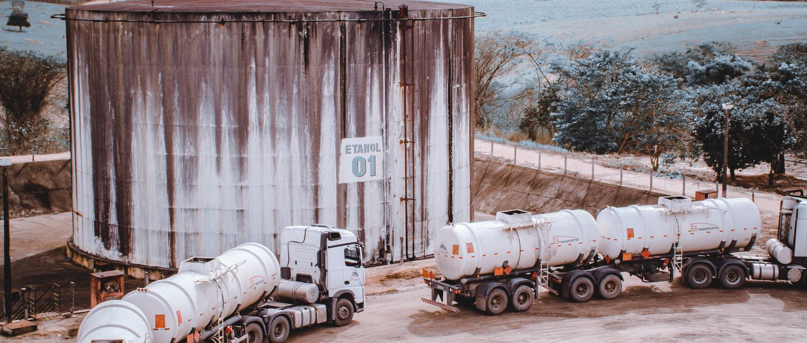 Isotanks on cargo trucks