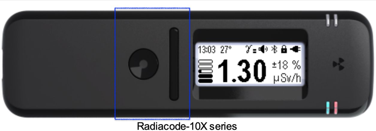 An overview of the device with buttons