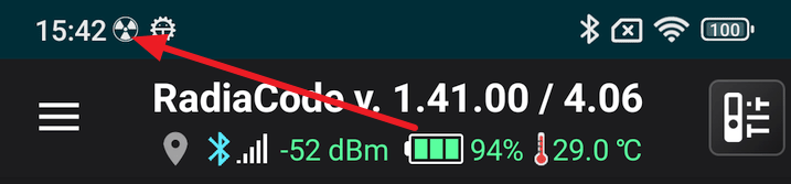 Notice the icon in the notification tray