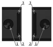 Device displayed in both left-hand and right-hand grips