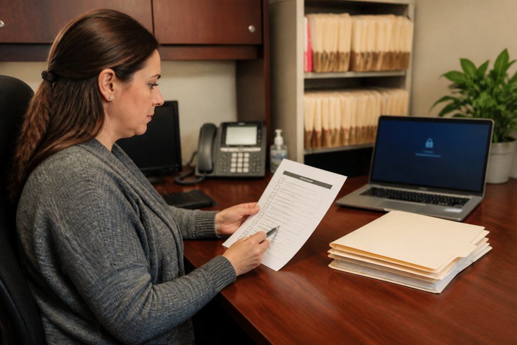 Professional illustration showing hipaa compliance