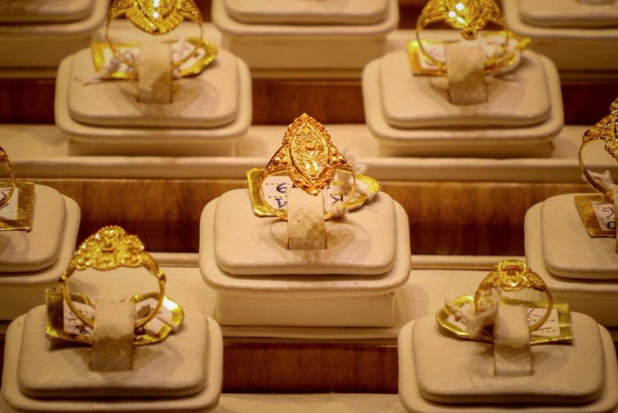 Gold and diamond rings