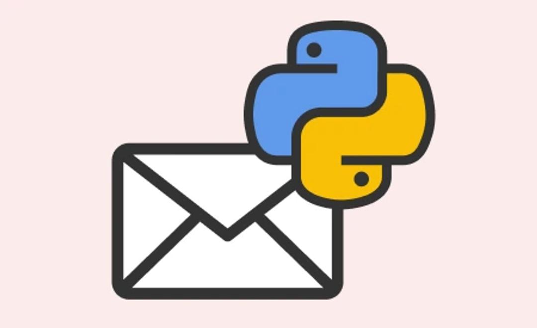 Python logo with an envelope