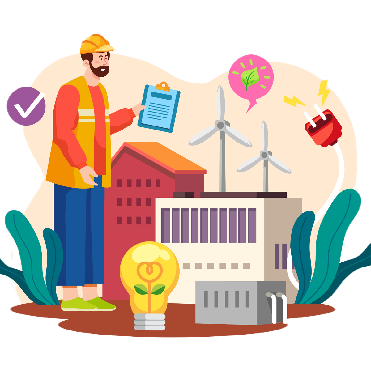 Illustration of energy monitoring and consumption analytics