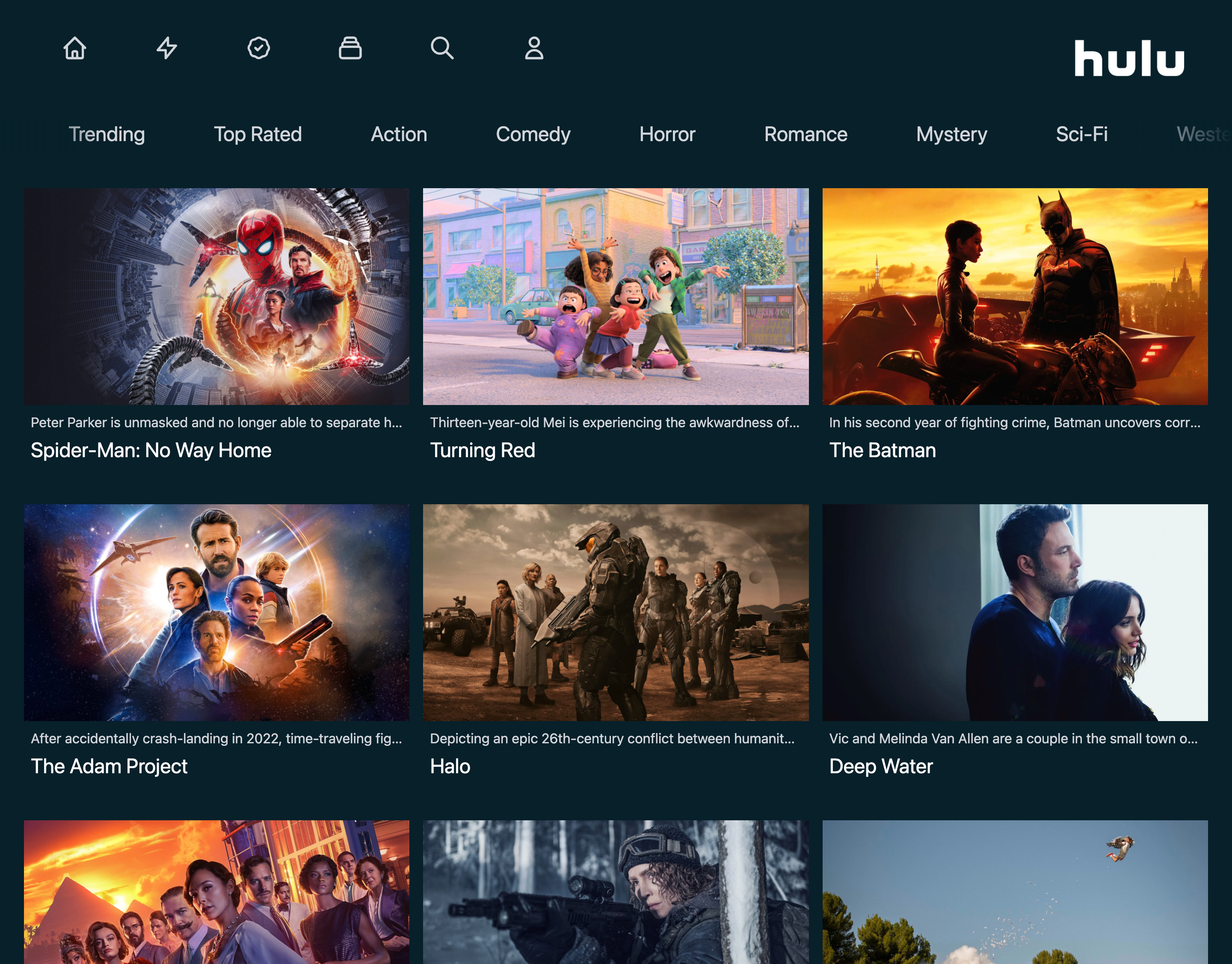 Hulu Web Clone