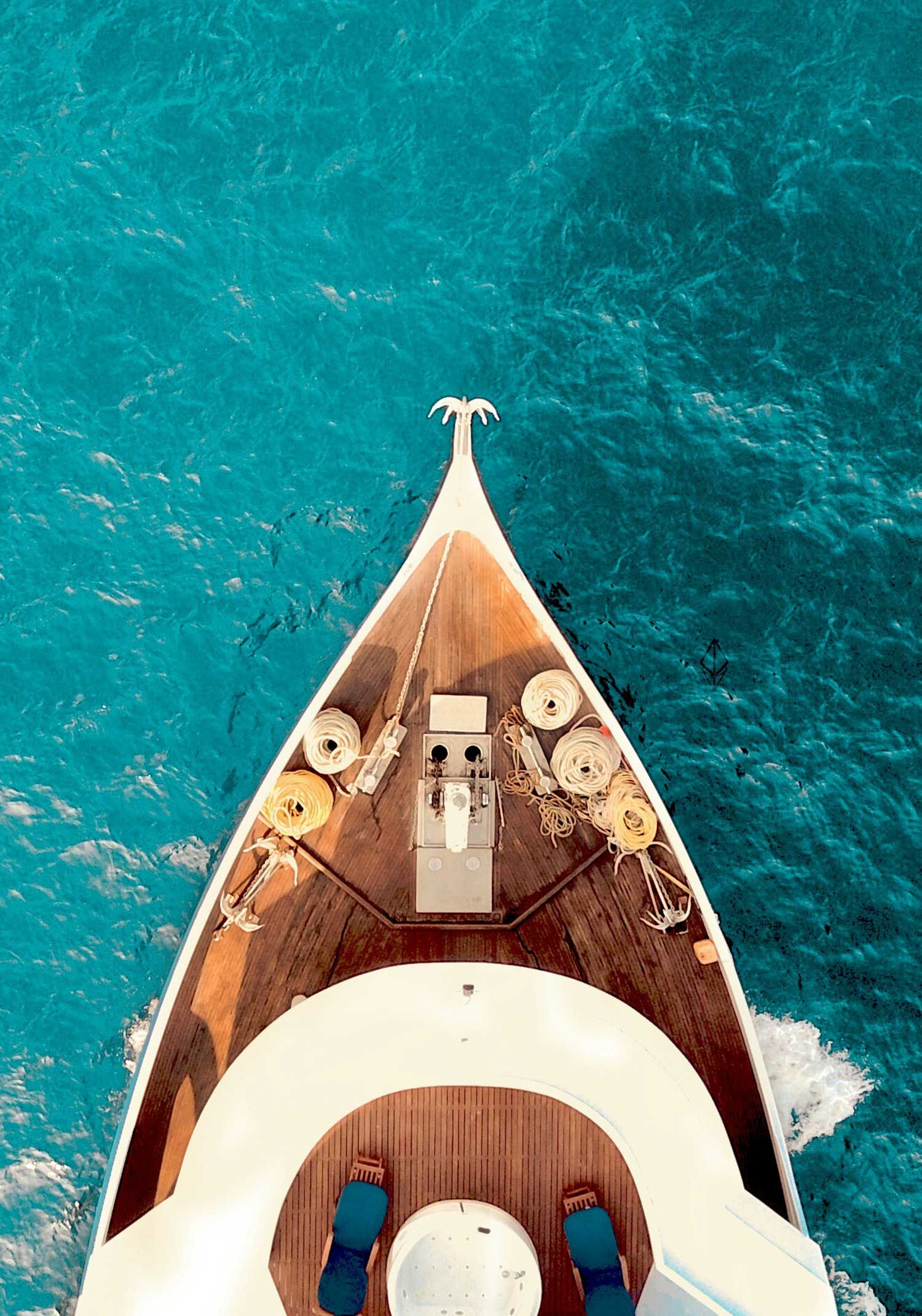 Boat sailing in the ocean