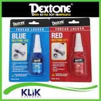 Dextone Thread Locker 10 ml 242 Biru - 271 Merah Lem Baud Baut Mur Trimpot