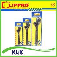 Lippro Kunci Inggris 6 Inch Adjustable Wrench Black Chrome Heavy Duty