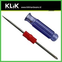 Obeng Bolak Balik 5 Inch Transparan Plastik Model Winson 2 Way Plus minus