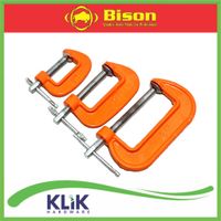BISON Klem C Set 3 Pcs Catok Penjepit Kayu Besi Clamp C 1 2 3 Inch