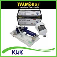 Mollar Spray Gun HVLP H2000 Alat Semprot Spet Cat 0.8 mm 100 ml Tabung Atas